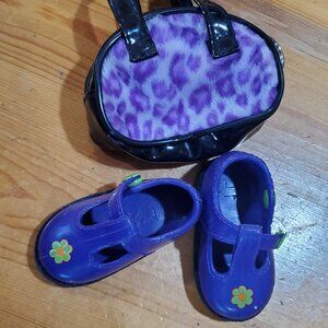 Purple Mary Jane Shoes Animal Print Purse fits 18" American Girl